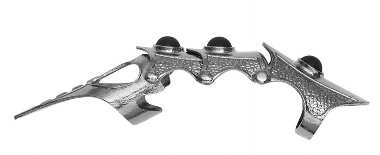 4.5" Jeweled Finger Armor | Stainless Steel Statement Piece