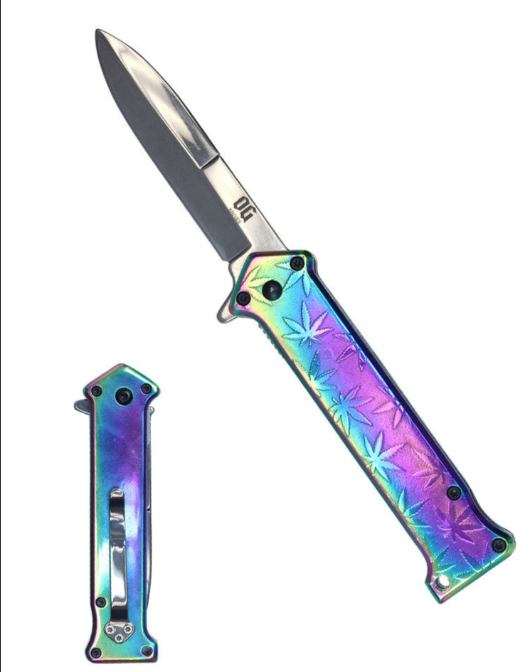 7.75" OG Rainbow Folding Knife - NPWT03RW