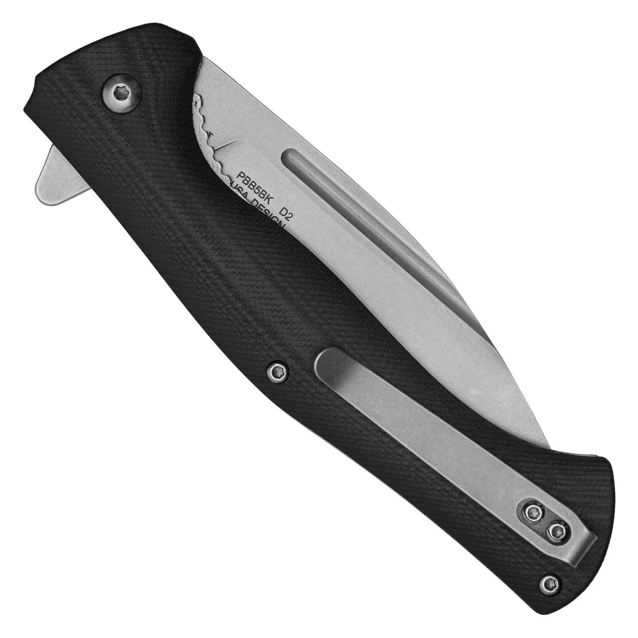 Black D2 Pocket Knife | 8.75" D2 Pocket Knife | Knife Plug