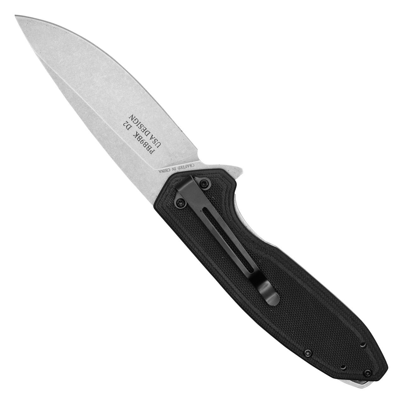 8.5" Black D2 Pocket Knife – Tactical Strength with a Sleek Design