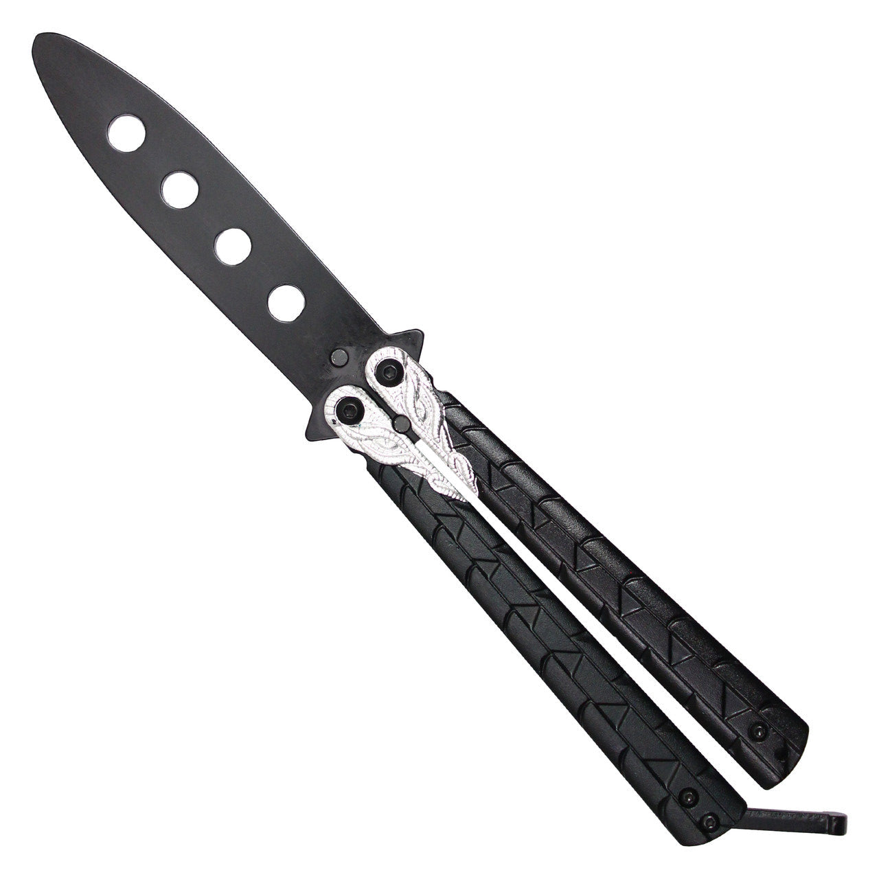 8" Butterfly Trainer – Black | Safe & Durable Practice Knife