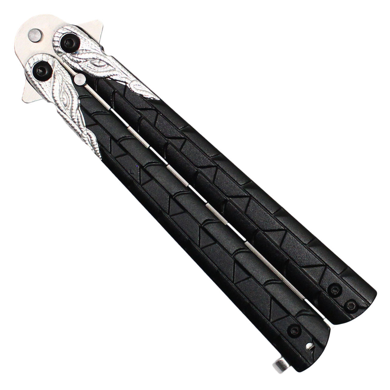 8" Butterfly Trainer – Chrome | Safe & Stylish Practice Knife