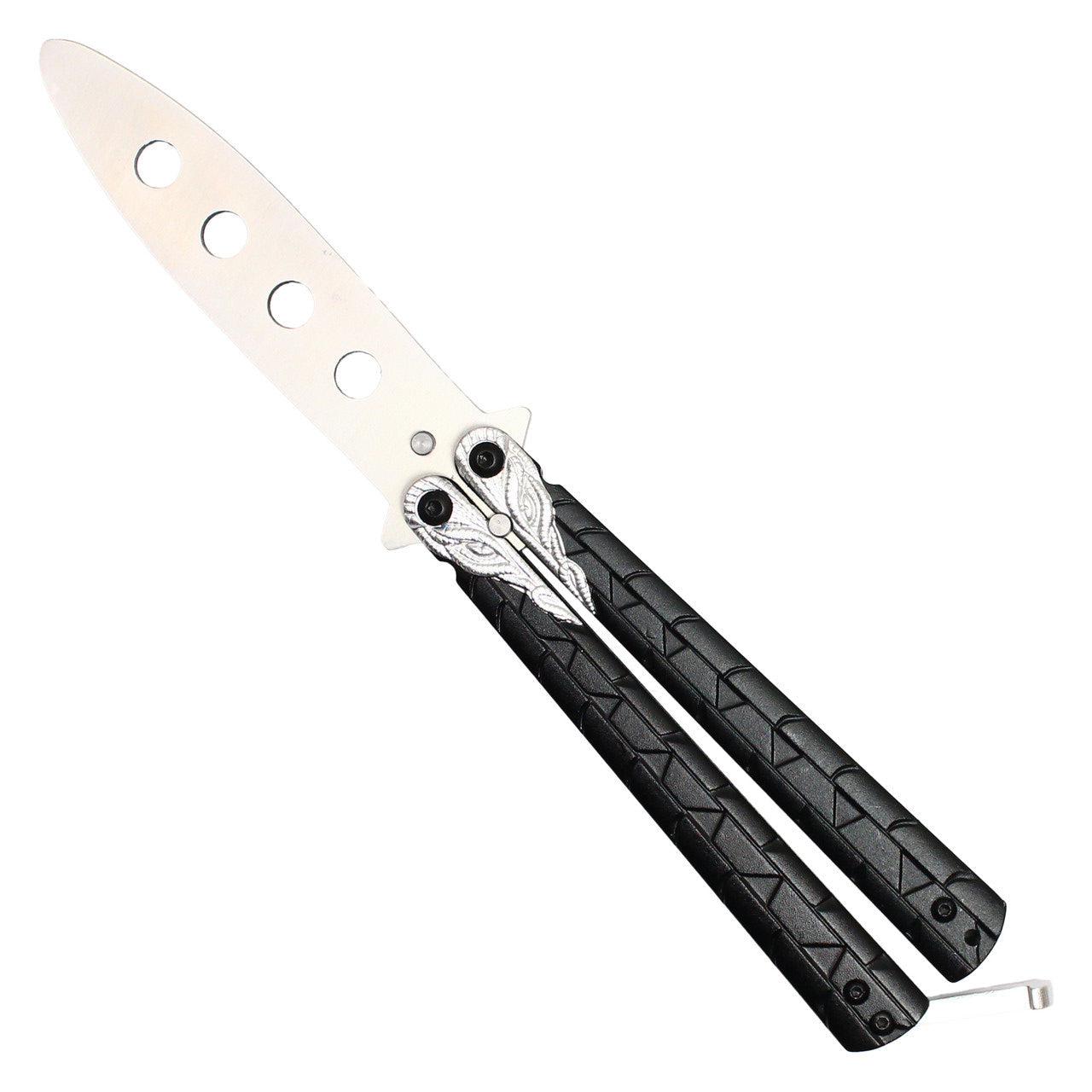8" Butterfly Trainer – Chrome | Safe & Stylish Practice Knife