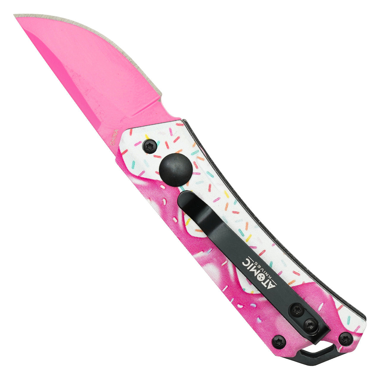 5" Frosted Push Button Knife – Compact, Stylish & Functional