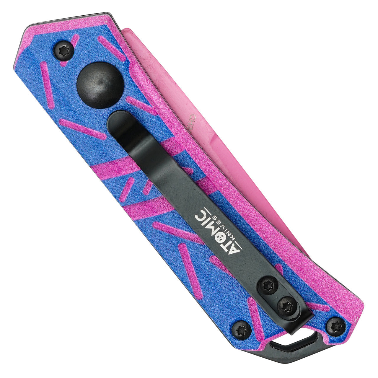 5" Blue Sprinkles Push Button Knife – Fun, Compact & Functional
