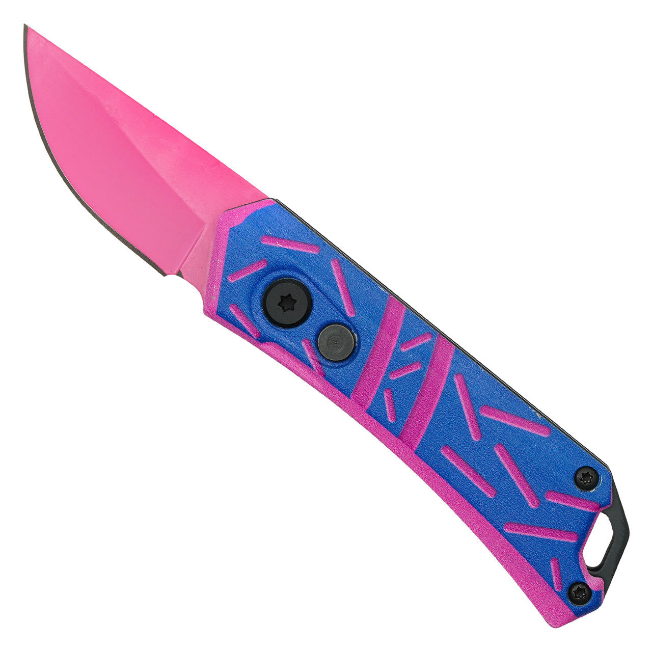 5" Blue Sprinkles Push Button Knife – Fun, Compact & Functional