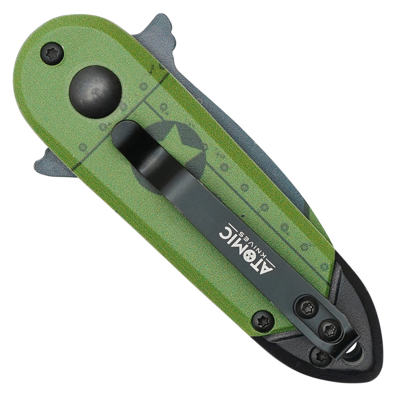 5" Green Bomb Push Button Knife – Bold, Compact & Tactical