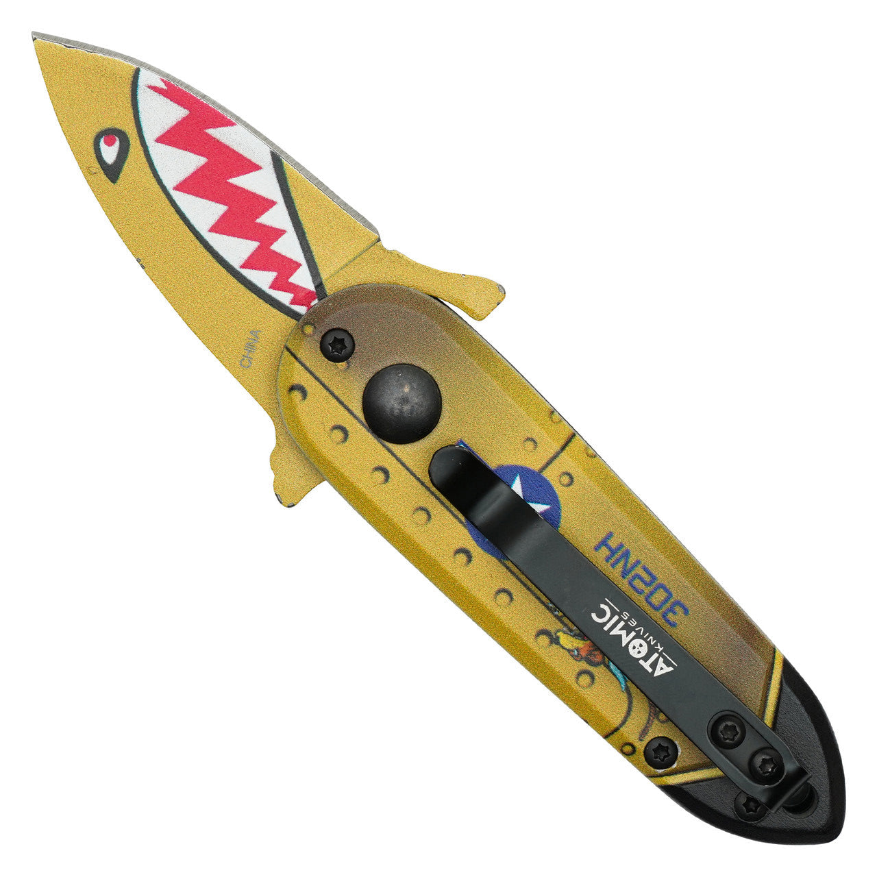 5" Gold Bomb Push Button Knife – Compact, Bold & Tactical