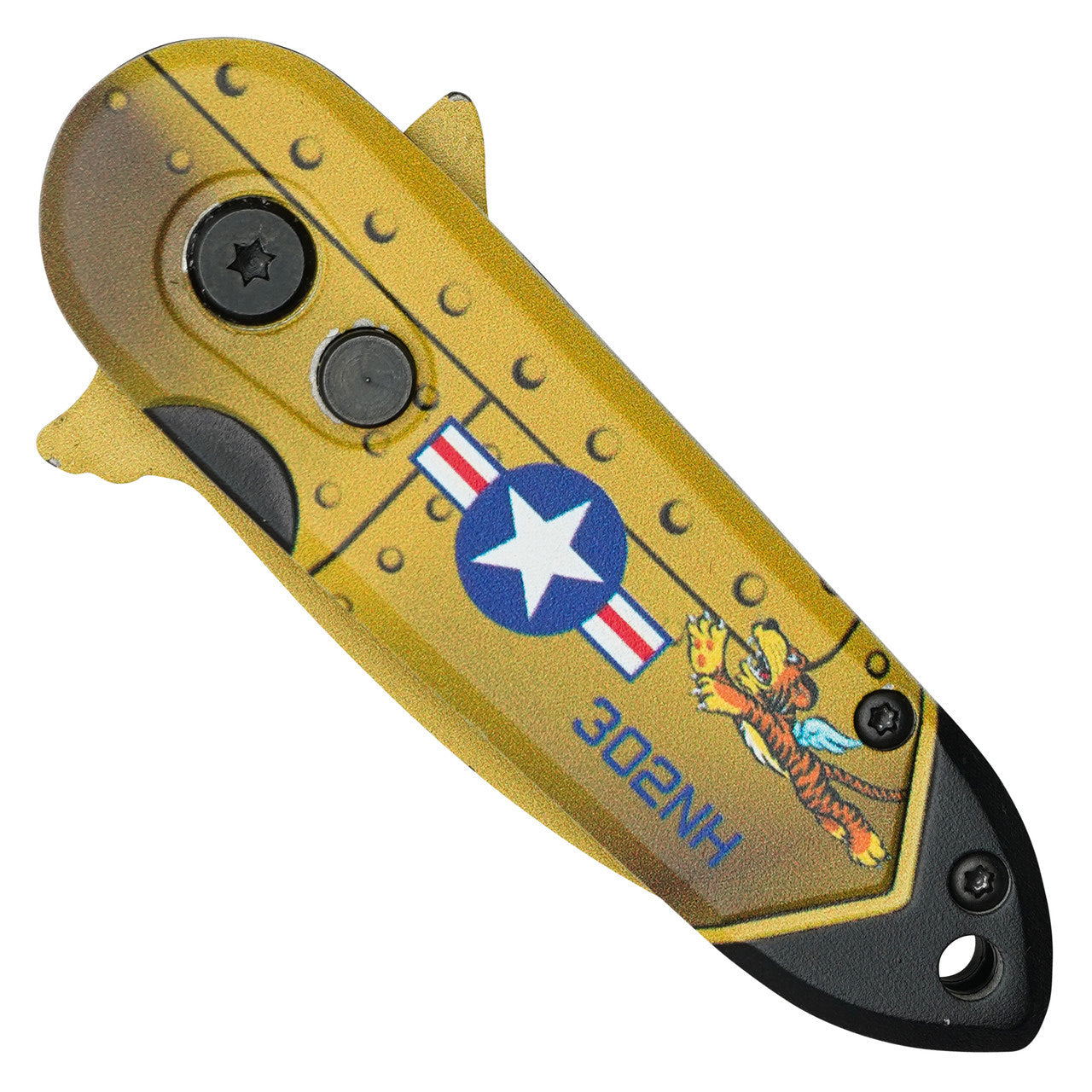 5" Gold Bomb Push Button Knife – Compact, Bold & Tactical
