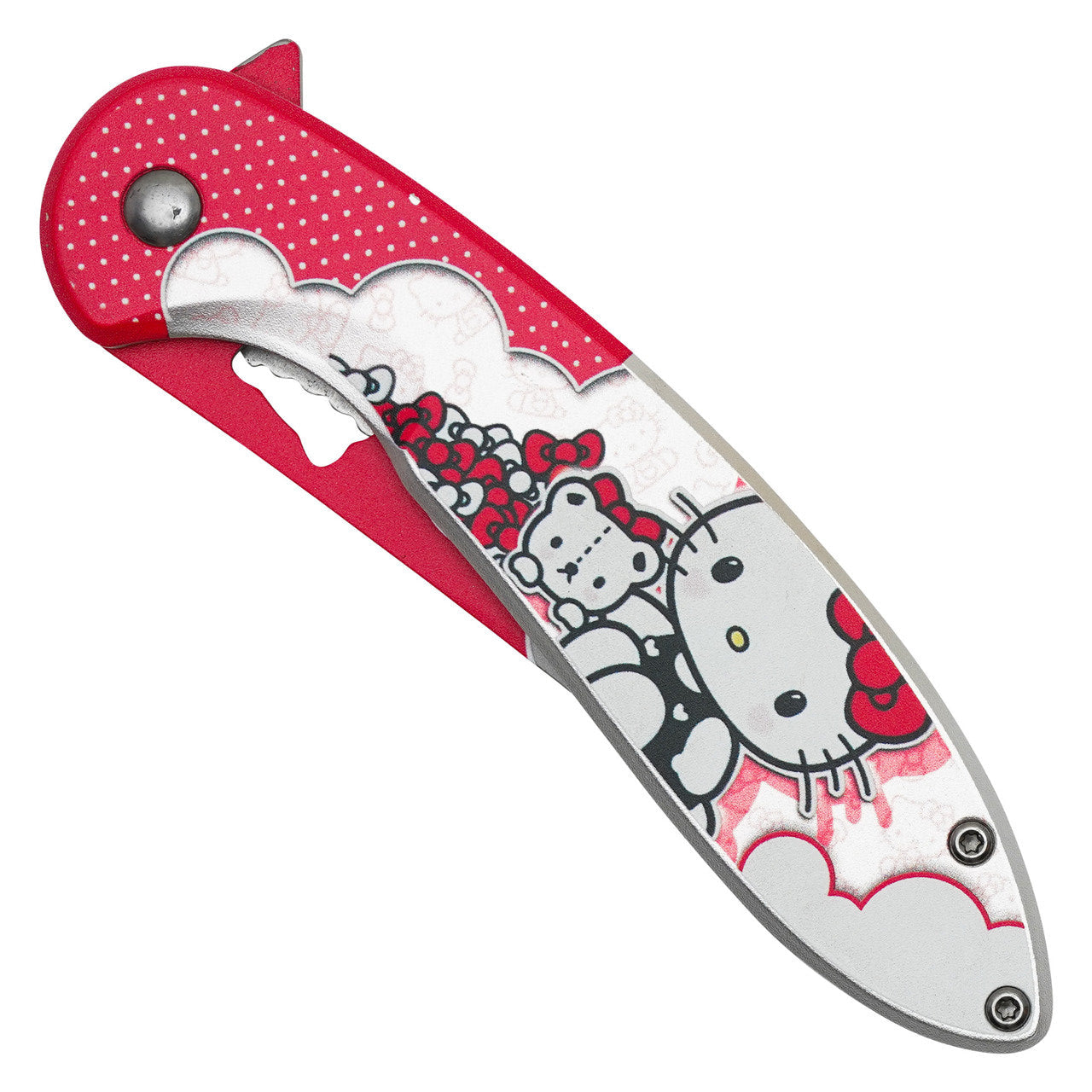 8" Red Hello Kitty Pocket Knife – Stylish & Practical Folding Knife