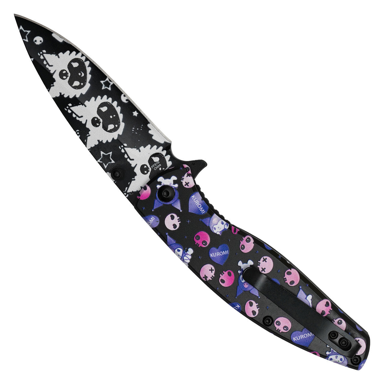 8" Black Kuromi Pocket Knife | Sanrio-Themed EDC Folding Knife