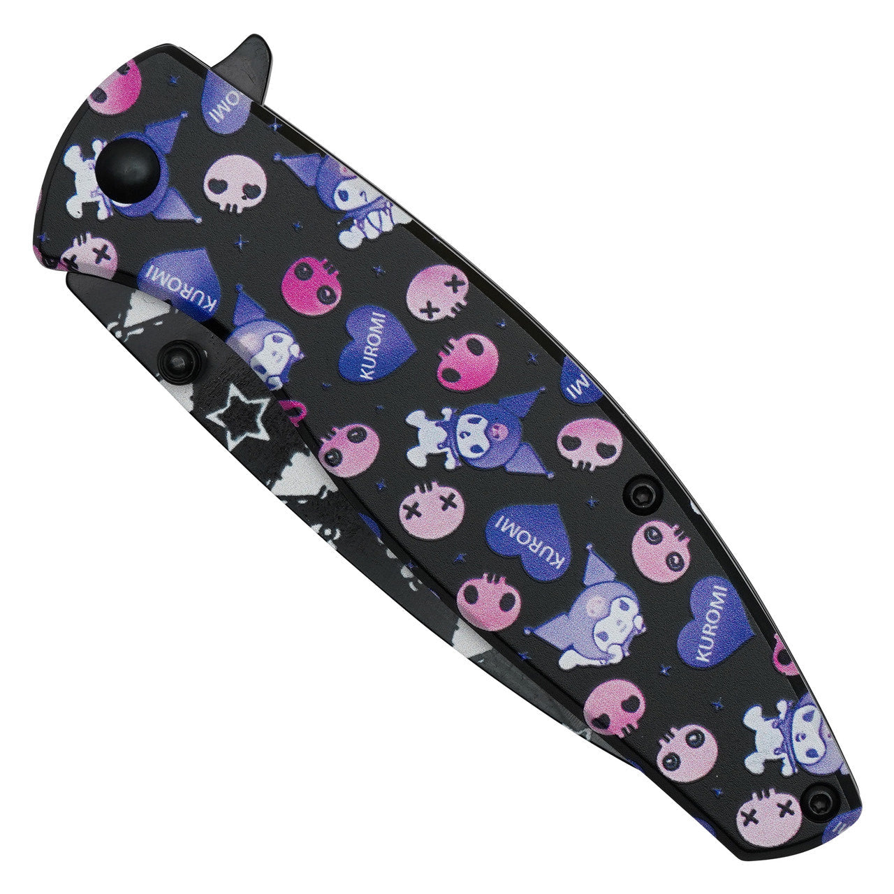 8" Black Kuromi Pocket Knife | Sanrio-Themed EDC Folding Knife