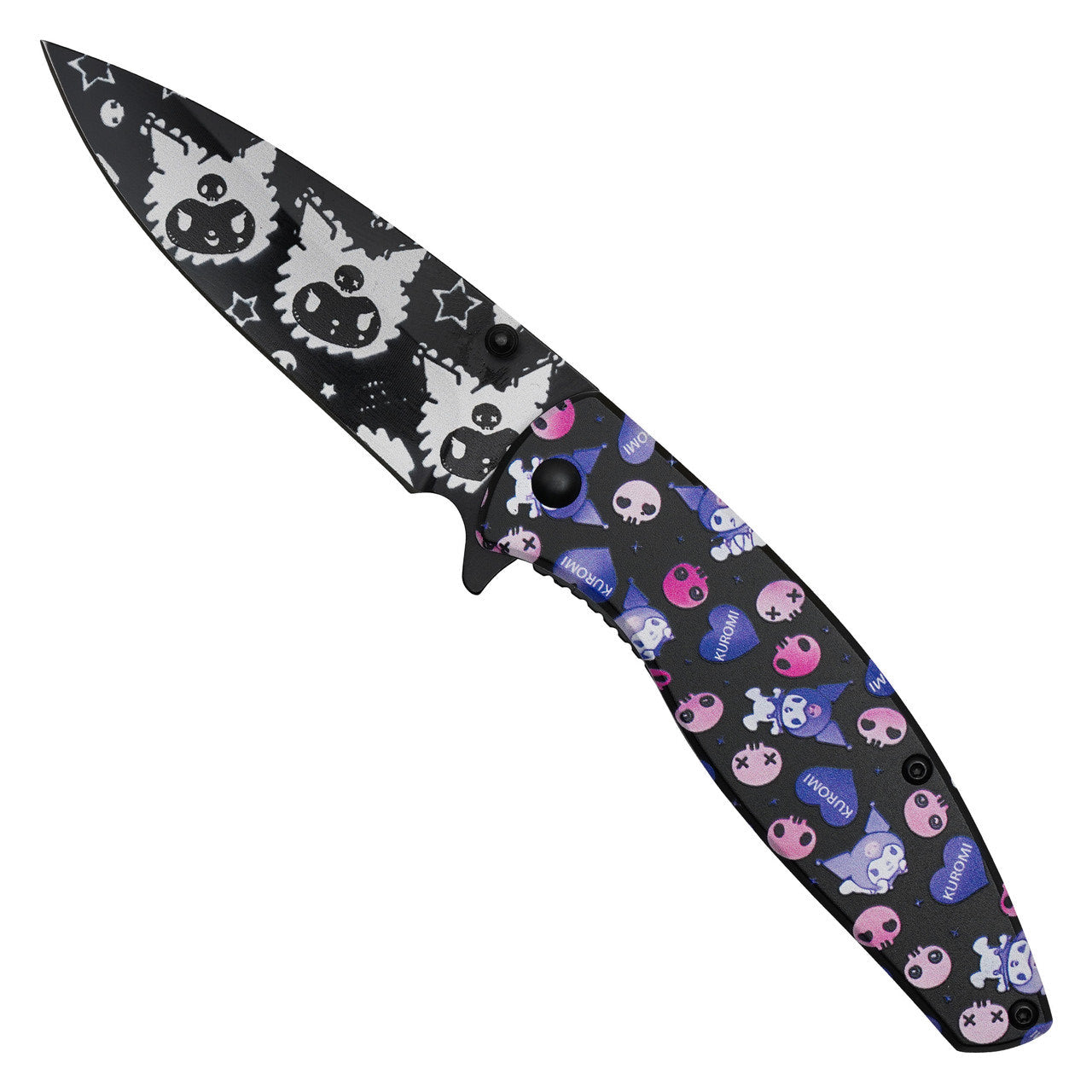 8" Black Kuromi Pocket Knife | Sanrio-Themed EDC Folding Knife
