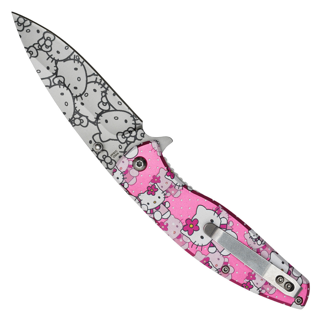 8" Hello Kitty Pocket Knife | Cute Pink Folding Knife