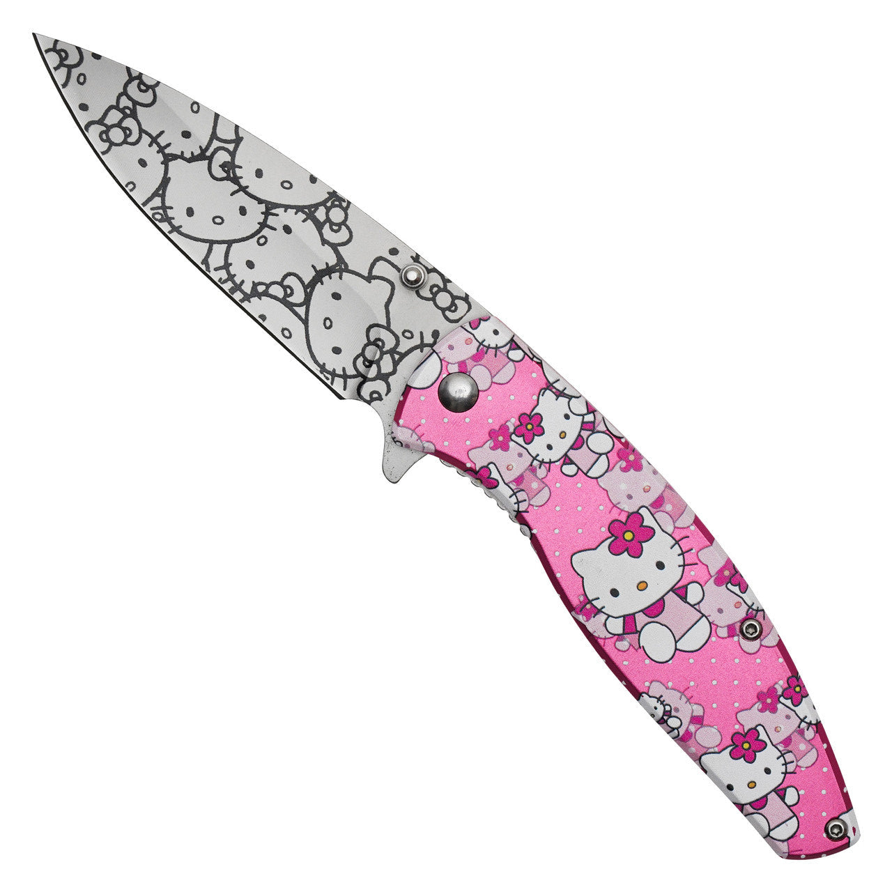 8" Hello Kitty Pocket Knife | Cute Pink Folding Knife