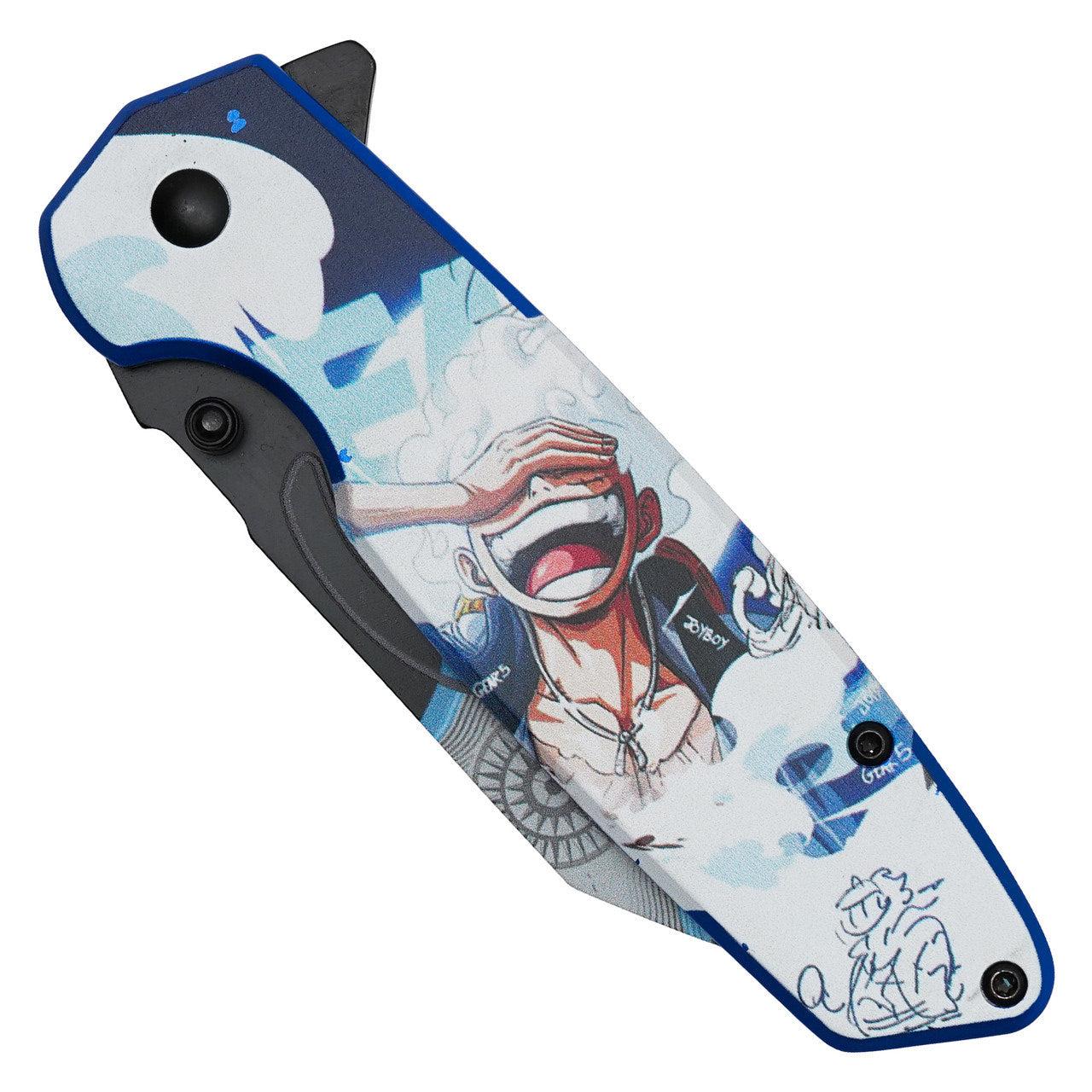 8" "Gear 5" Luffy Pocket Knife | One Piece Anime Folding Knife
