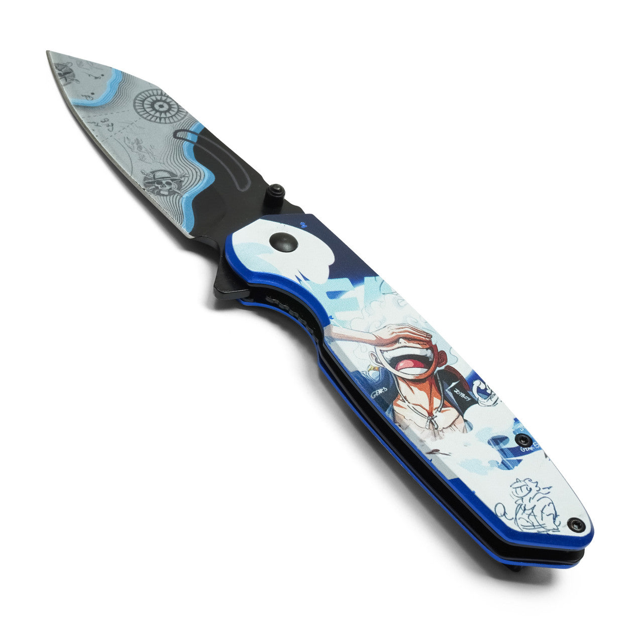 8" "Gear 5" Luffy Pocket Knife | One Piece Anime Folding Knife