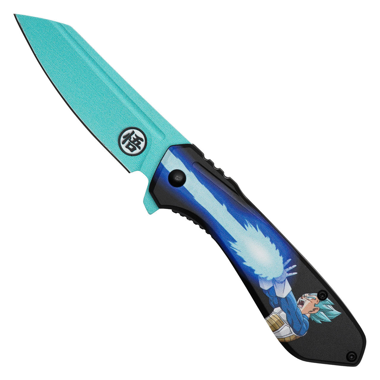 7.75" Blue Vegeta Pocket Knife | Anime Folding EDC Knife