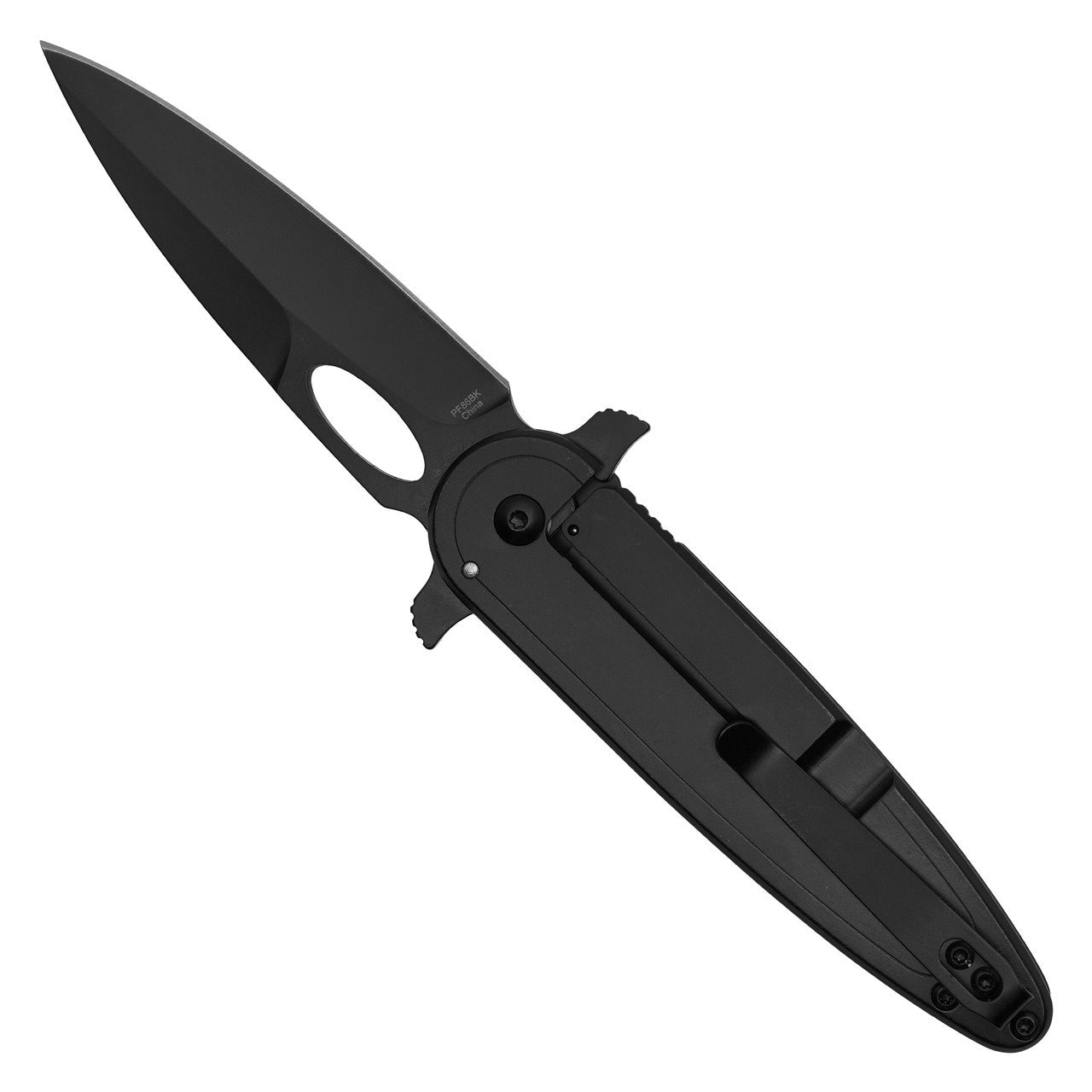 7.75" Black Bitcoin Folding Pocket Knife
