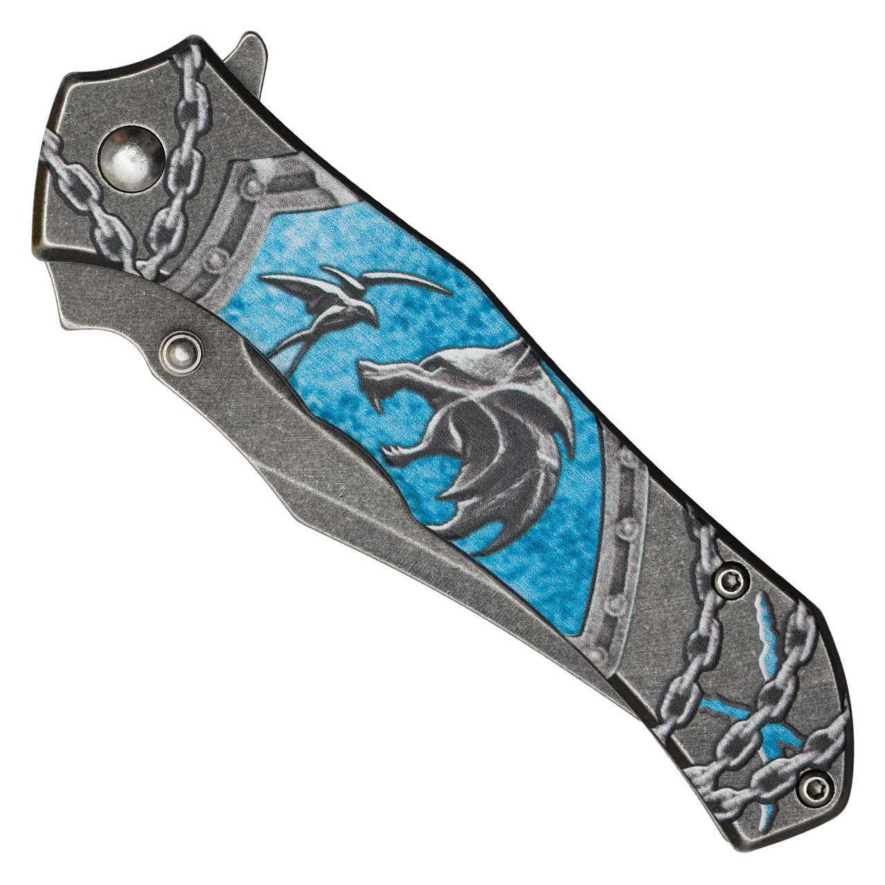 8" Witcher Wolf Emblem Pocket Knife
