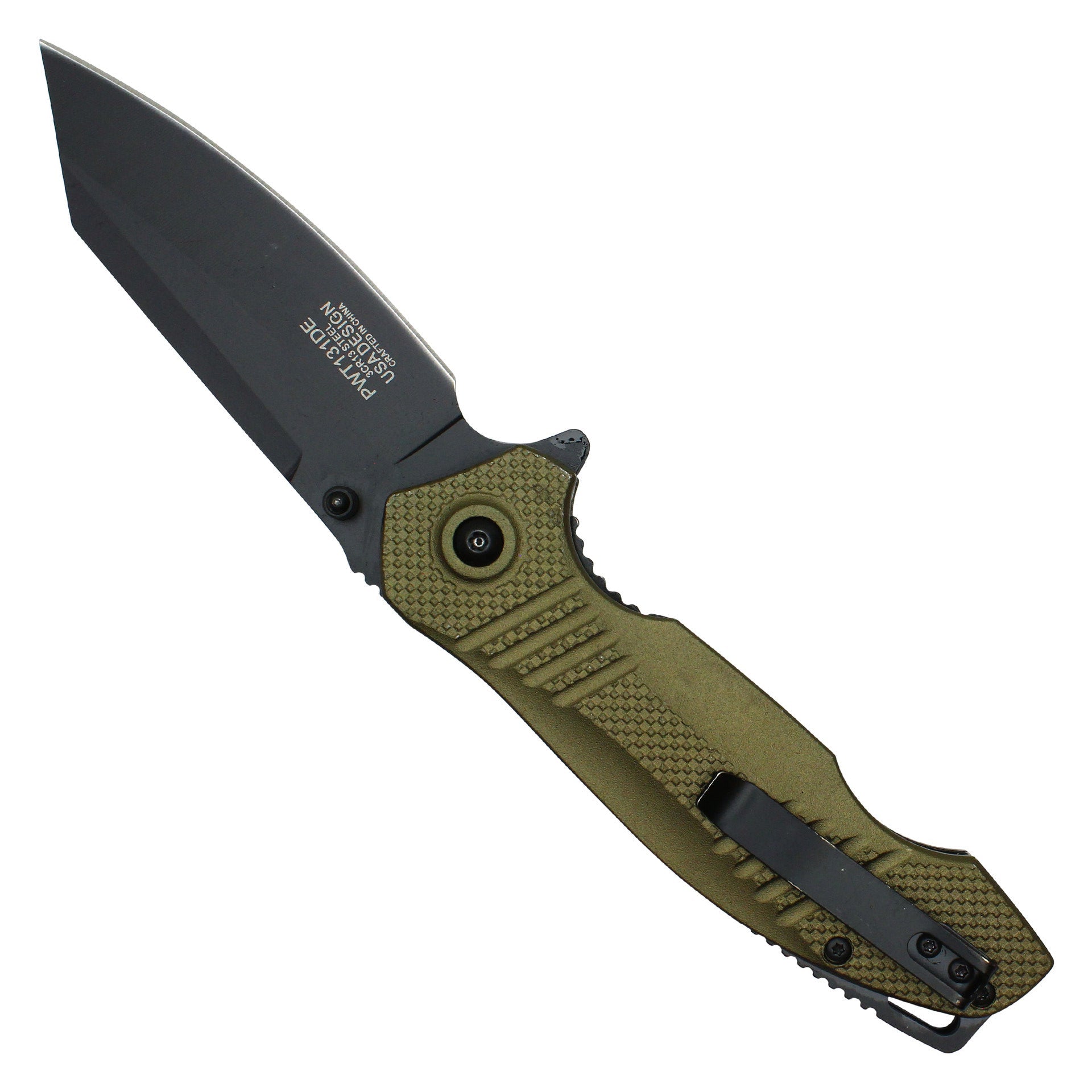 8.25" Tactical Pocket Knife – Rugged Green Edition