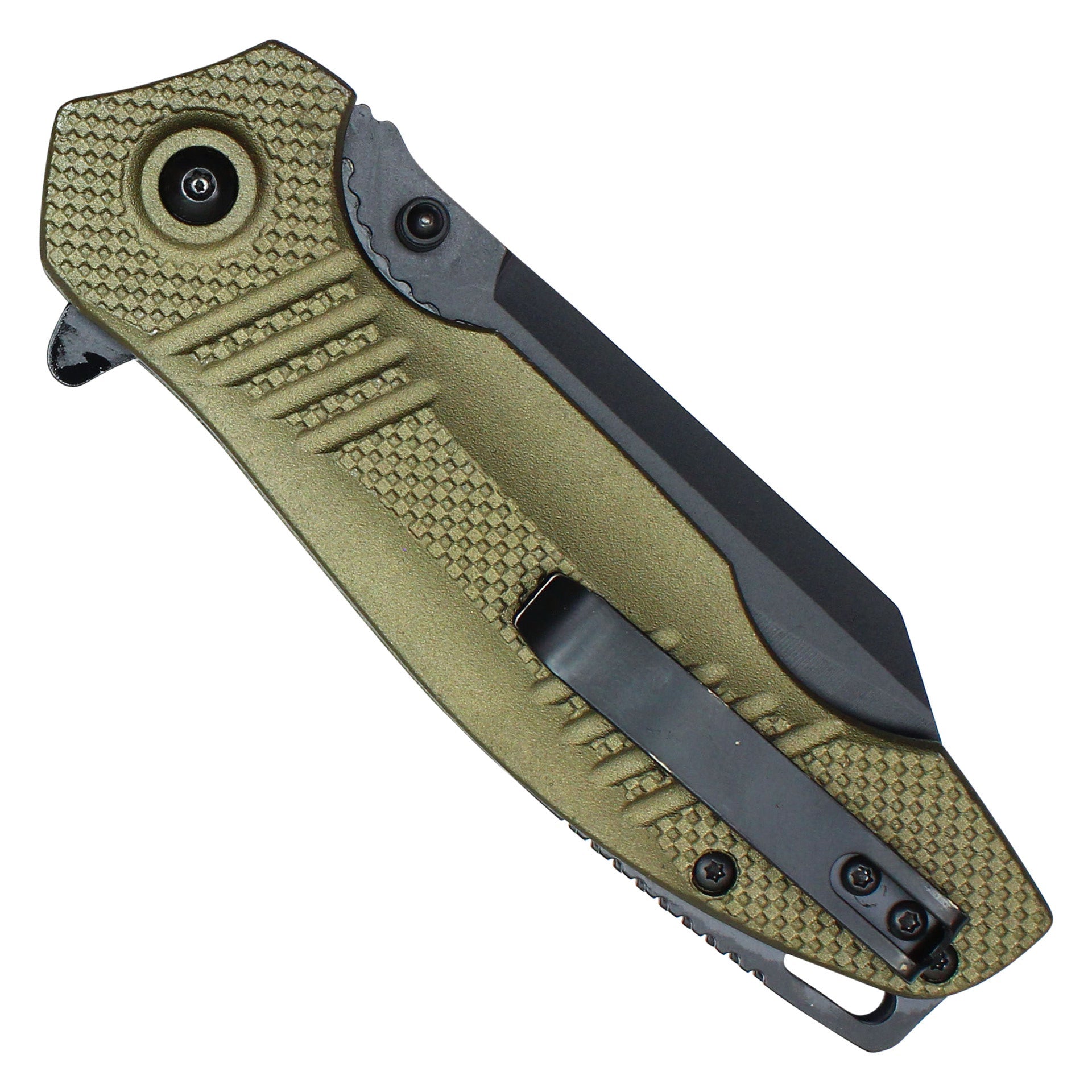 8.25" Tactical Pocket Knife – Rugged Green Edition