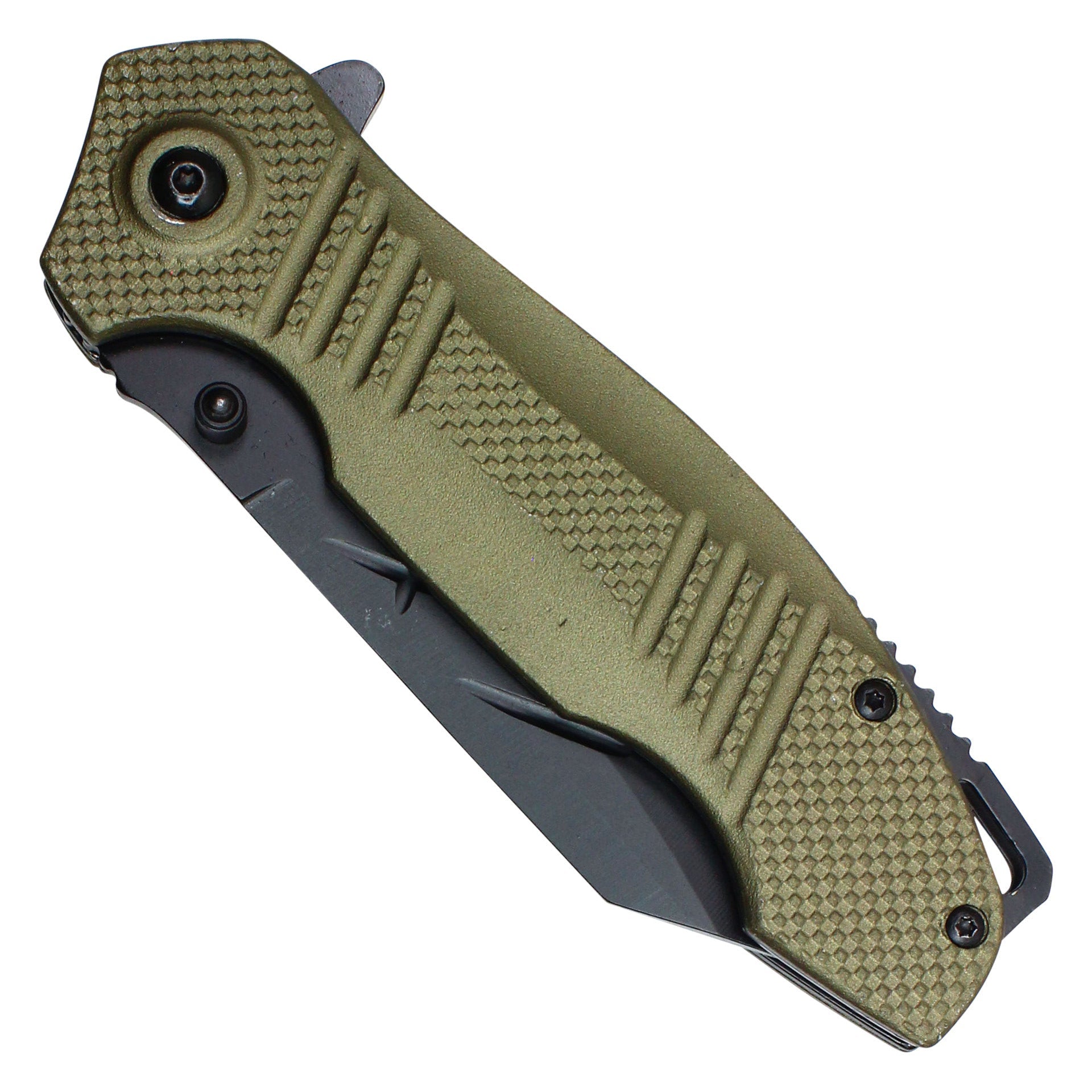 8.25" Tactical Pocket Knife – Rugged Green Edition