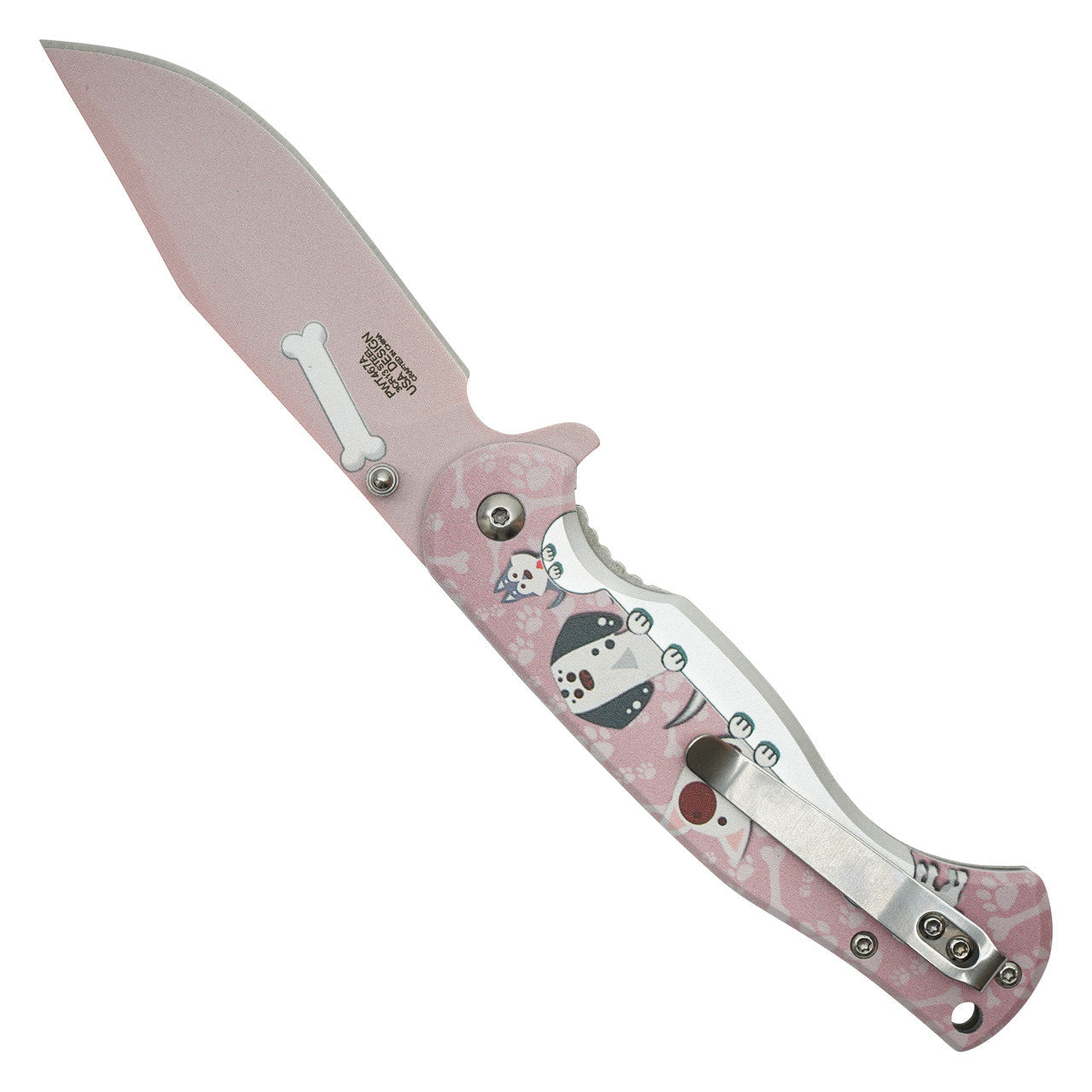 8" Doggie Pocket Knife – Pink Pet Print EDC Knife