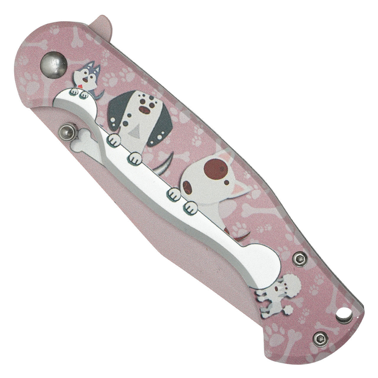 8" Doggie Pocket Knife – Pink Pet Print EDC Knife
