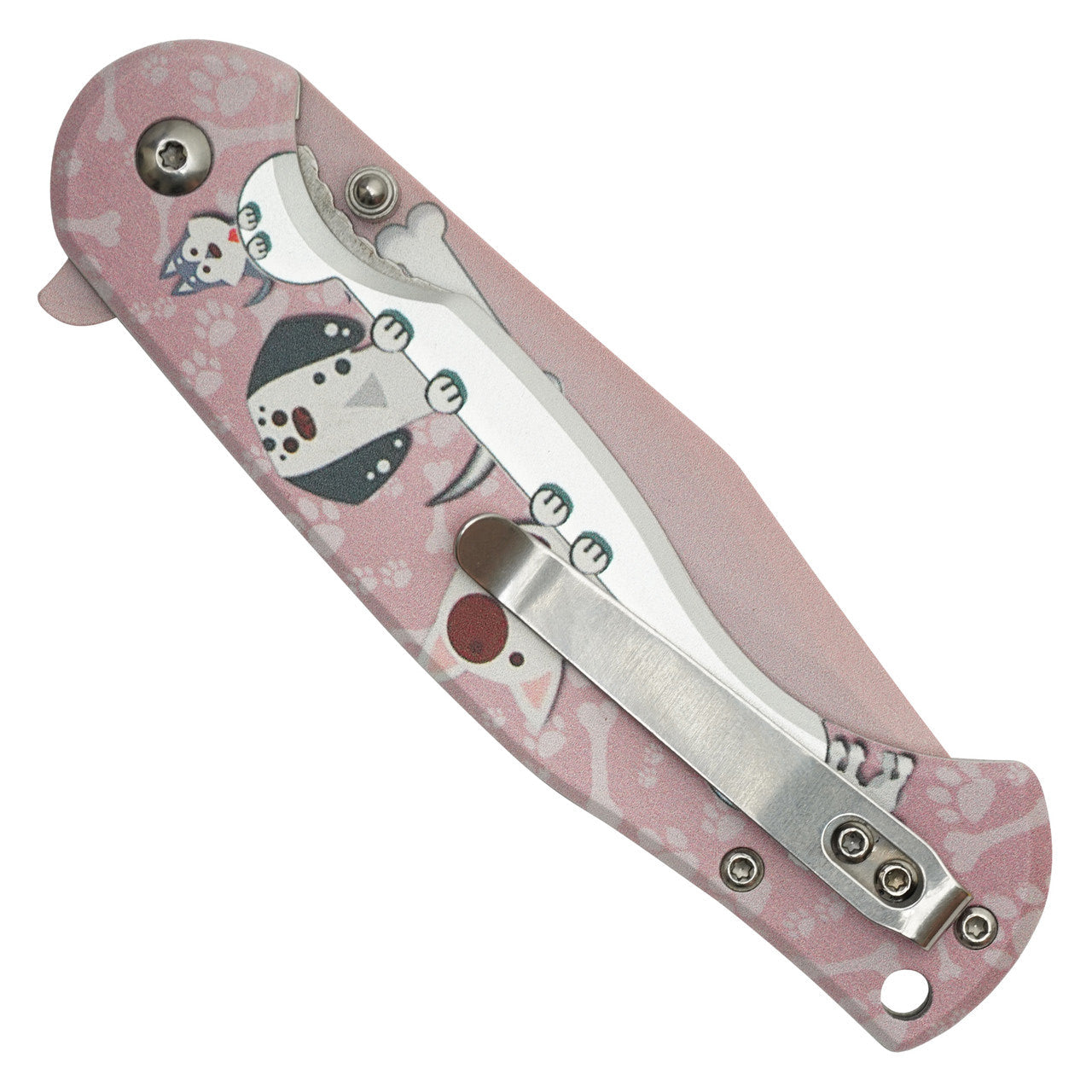 8" Doggie Pocket Knife – Pink Pet Print EDC Knife