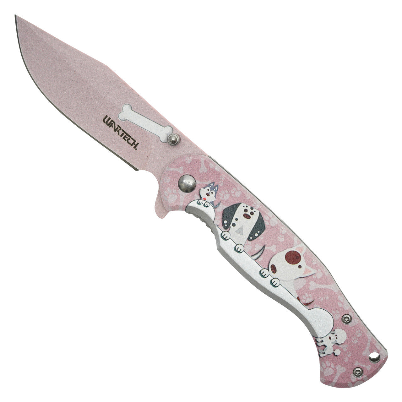 8" Doggie Pocket Knife – Pink Pet Print EDC Knife