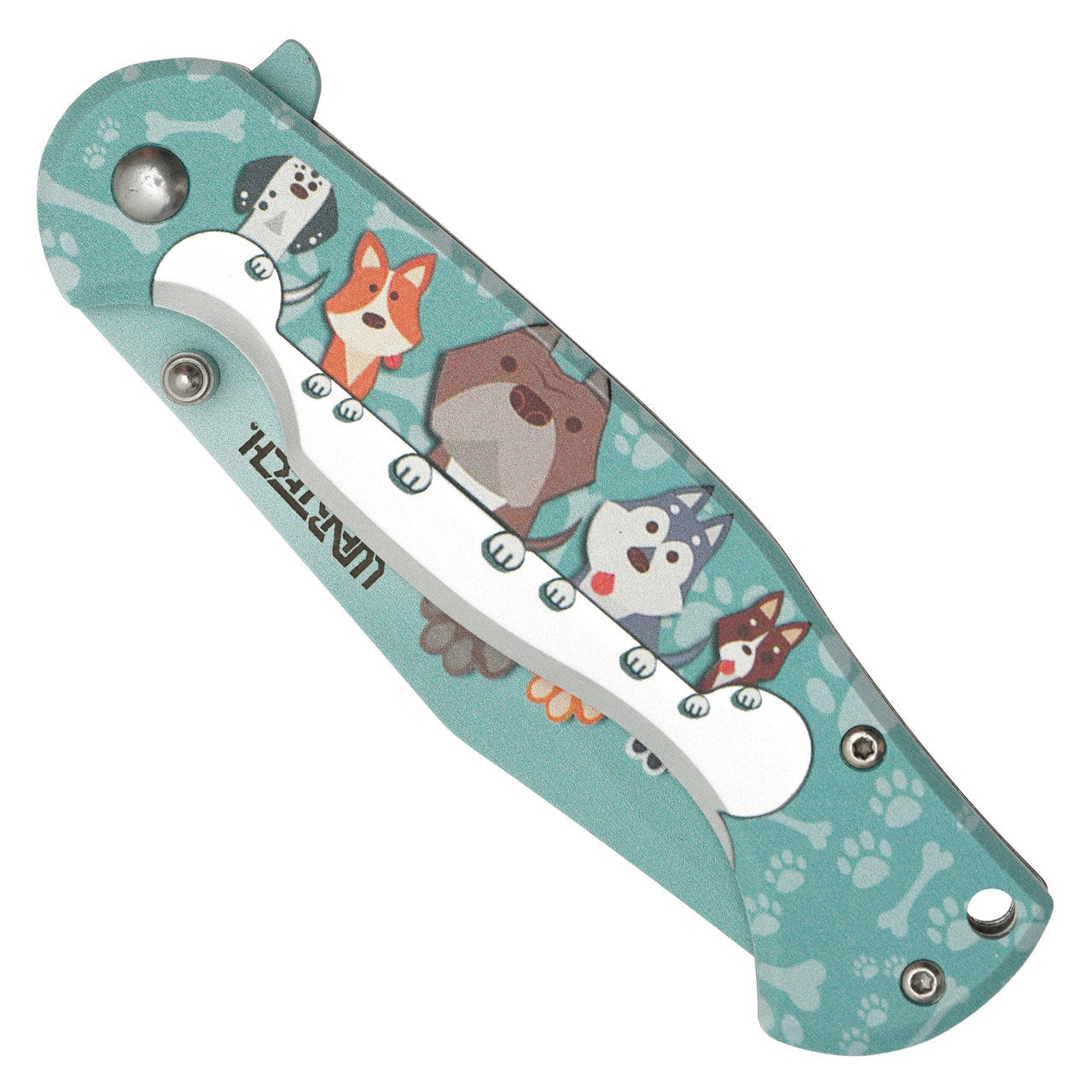 8" Teal Pets Pocket Knife – Animal Print Design
