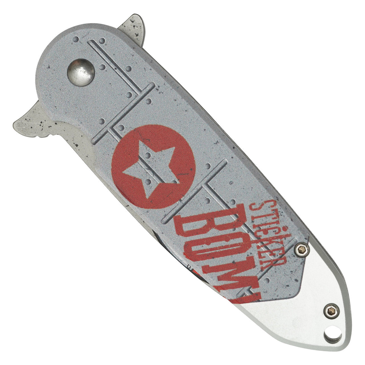 7.25" Sticker Bomb Pocket Knife – Atomic Bomb Print
