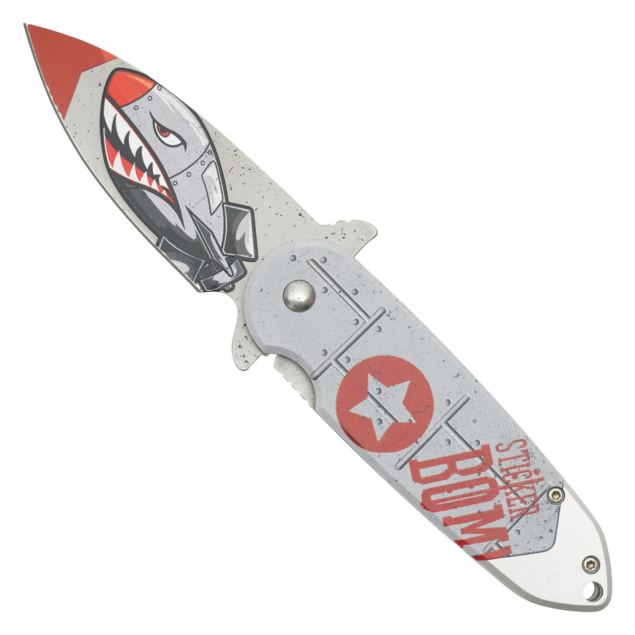 7.25" Sticker Bomb Pocket Knife – Atomic Bomb Print