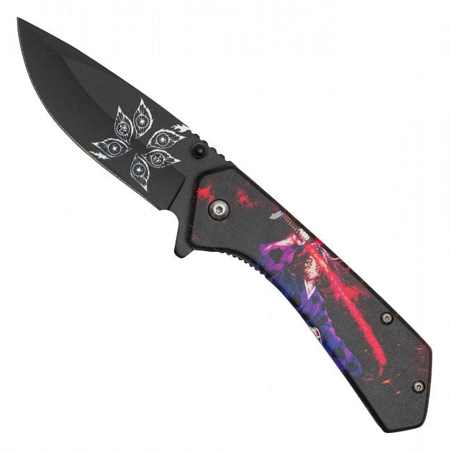 Kokushibo Assisted Opening Pocket Knife β Demon Slayer Inspired
