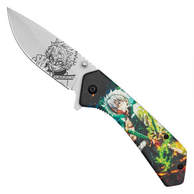 Sanemi Shinazugawa Assisted Opening Pocket Knife – Demon Slayer Inspired