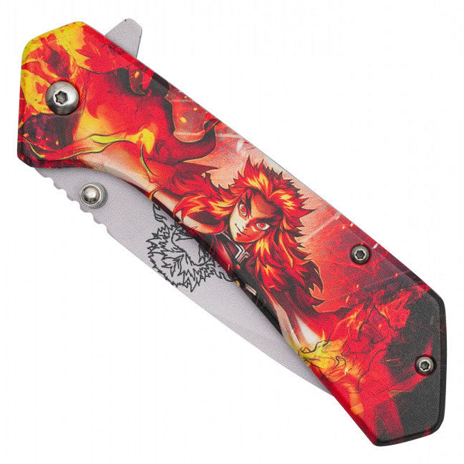 Kyojuro Rengoku Assisted Opening Pocket Knife – Demon Slayer Inspired