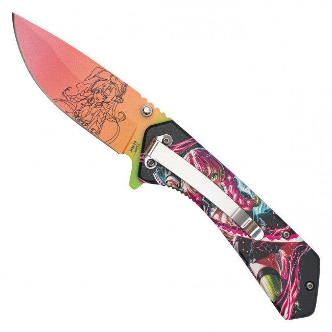 Mitsuri Kanroji Assisted Opening Pocket Knife – Demon Slayer Inspired