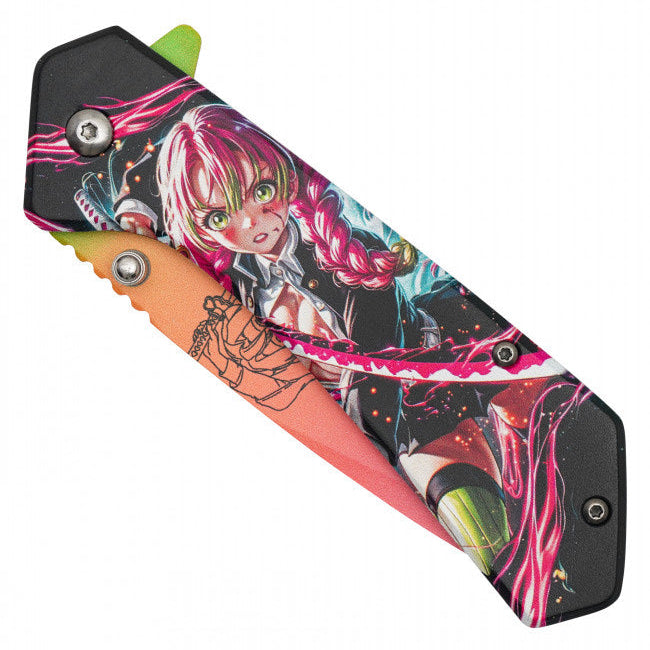Mitsuri Kanroji Assisted Opening Pocket Knife – Demon Slayer Inspired