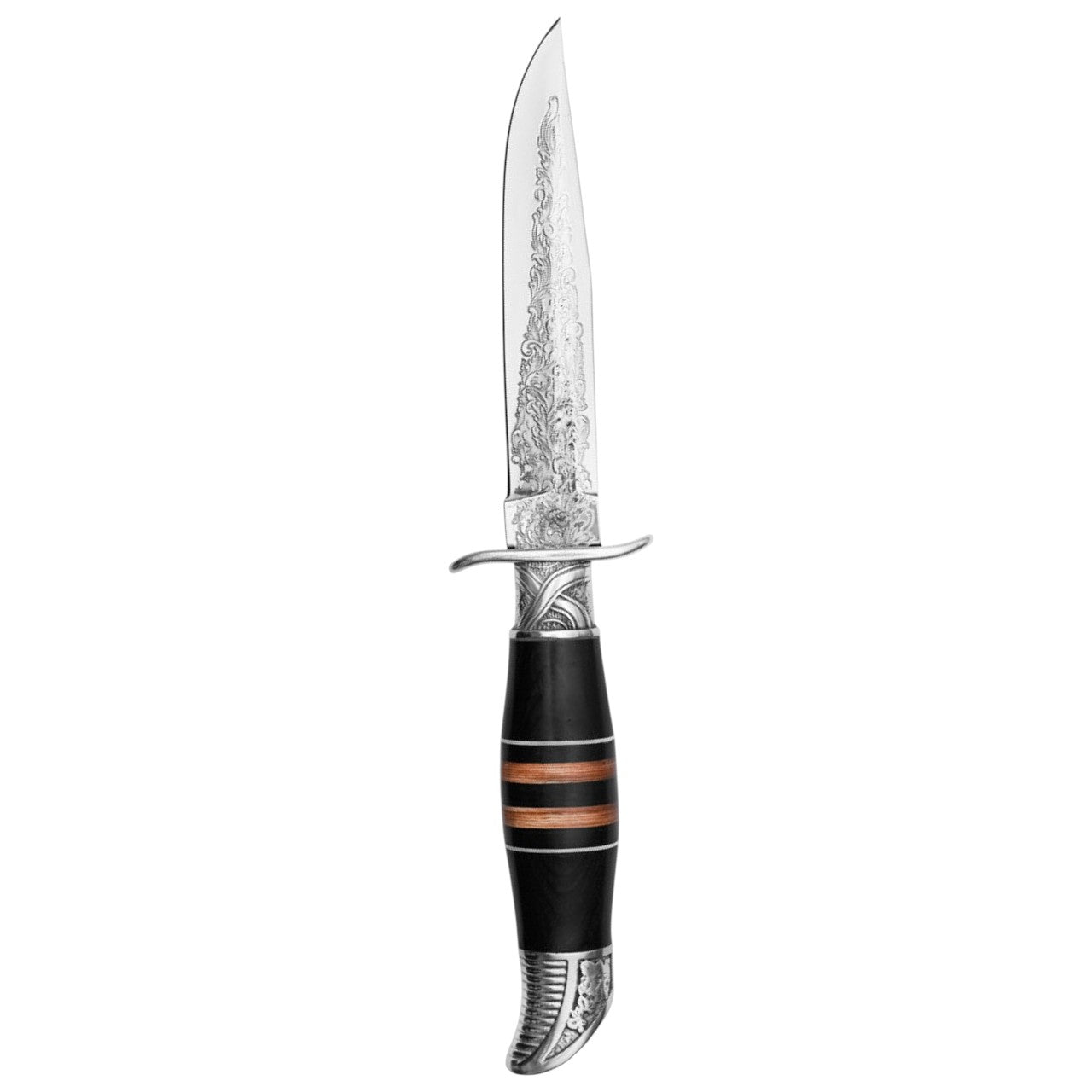 10.5" Embossed Floral Hunting Knife – Elegant Craftsmanship & Rugged Performance