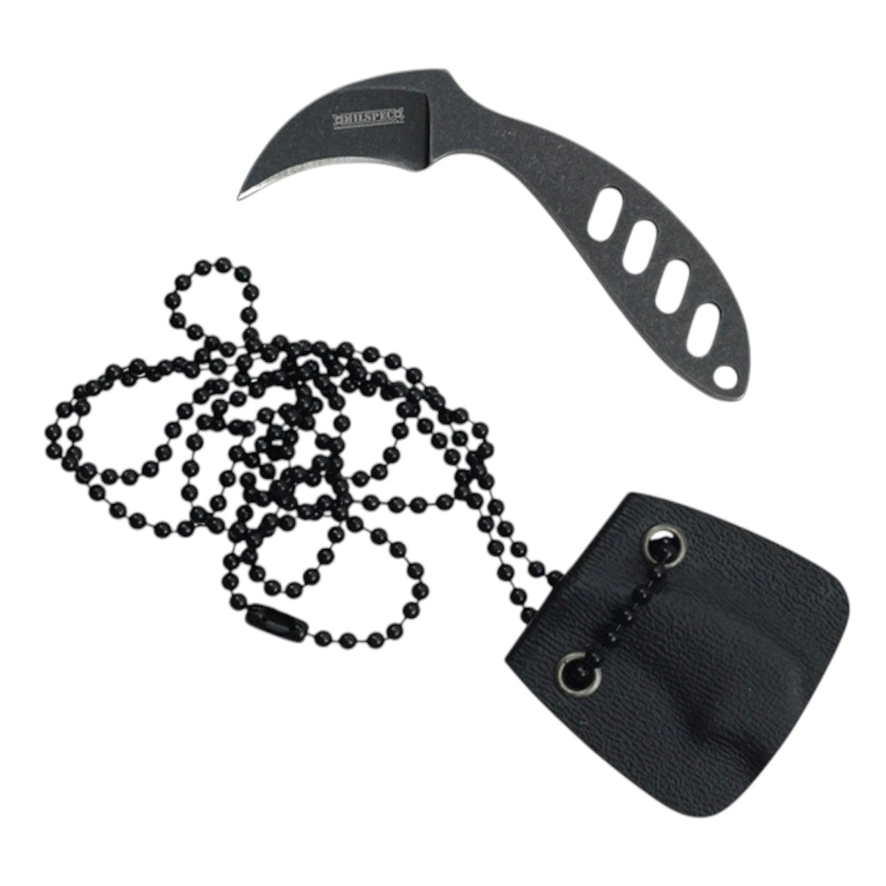 2.75" Tactical Karambit Necklace Knife with Stonewashed Finish & Kydex Sheath