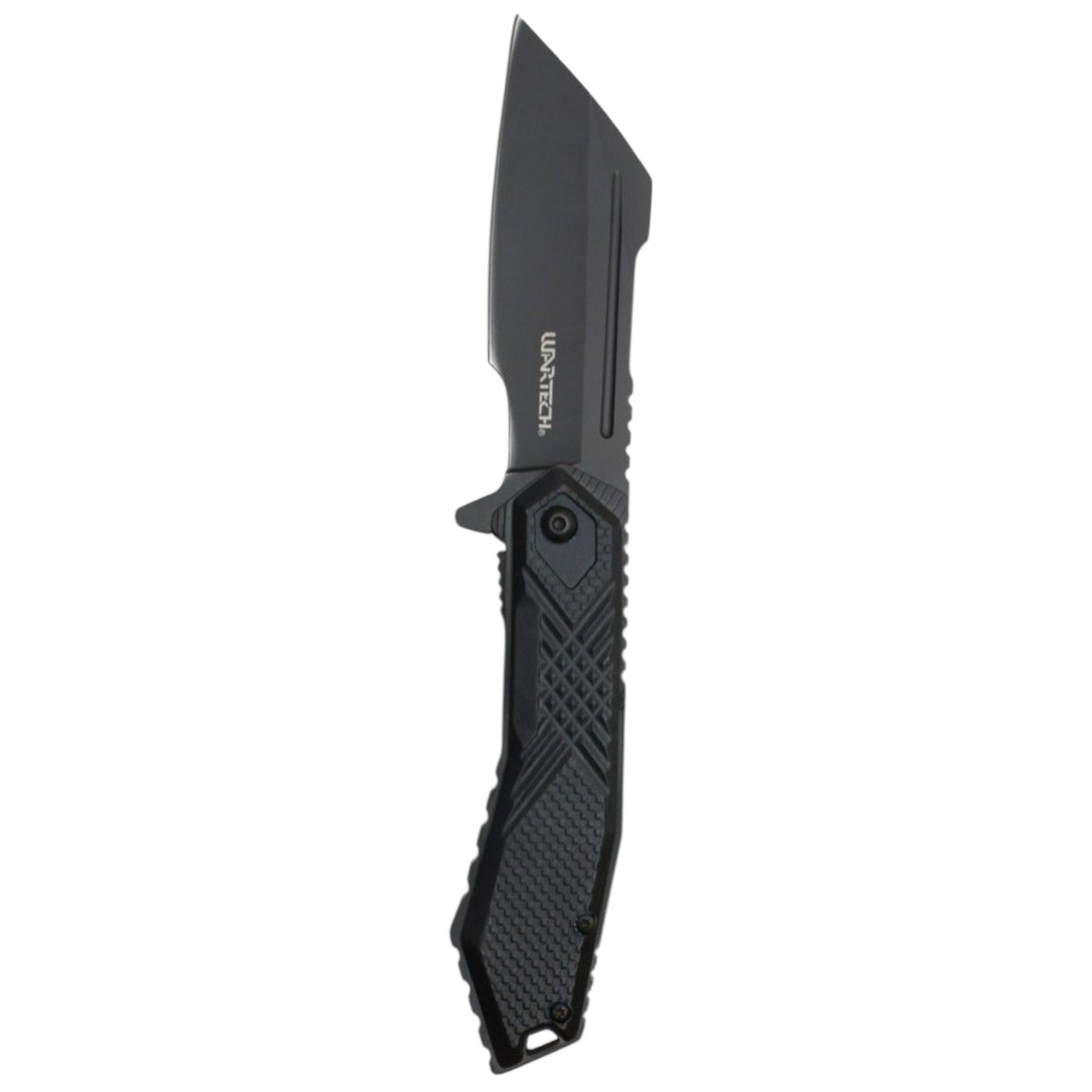 8.25" Black Textured Pocket Knife – Sleek & Tactical