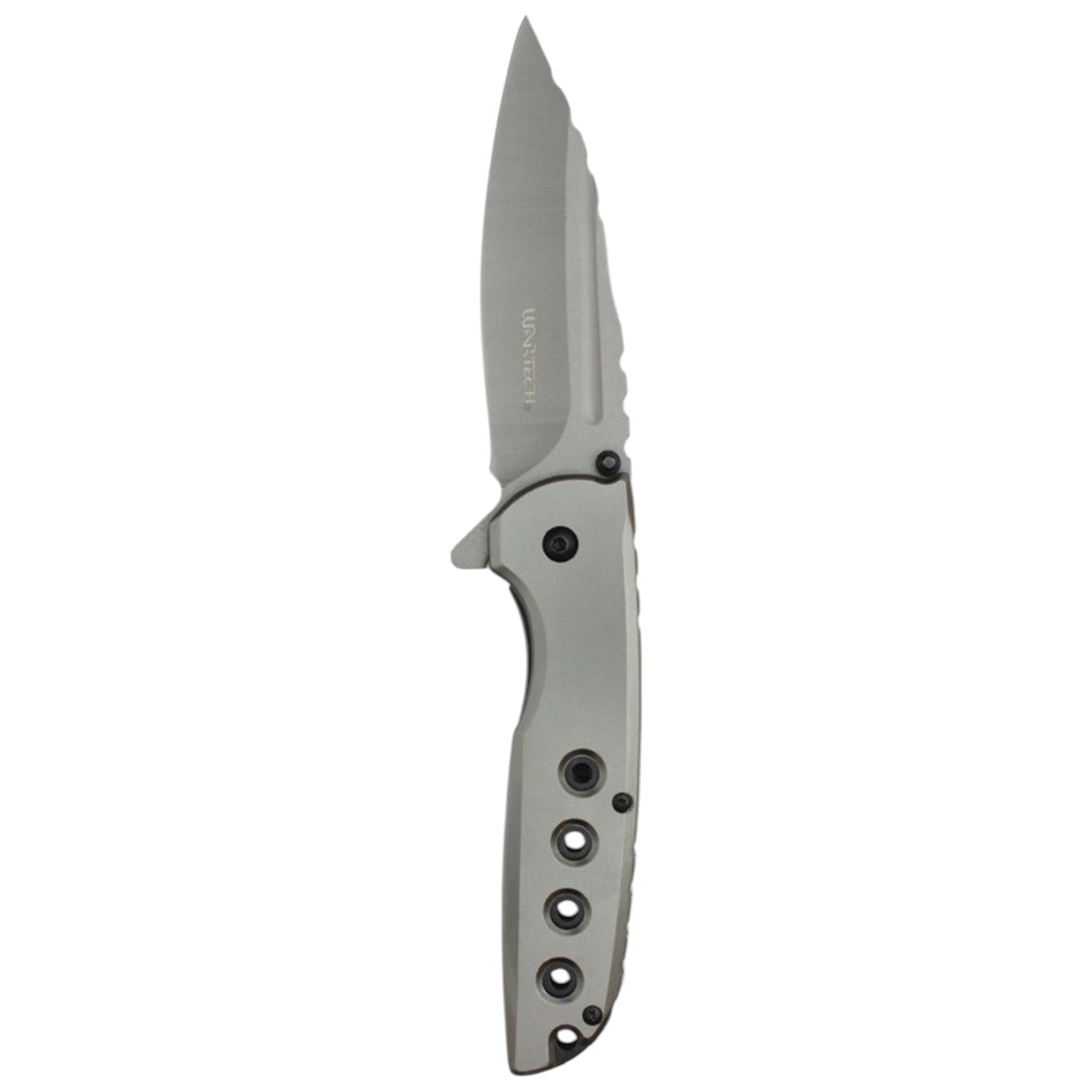 8.5" Perforated Pocket Knife - Grey