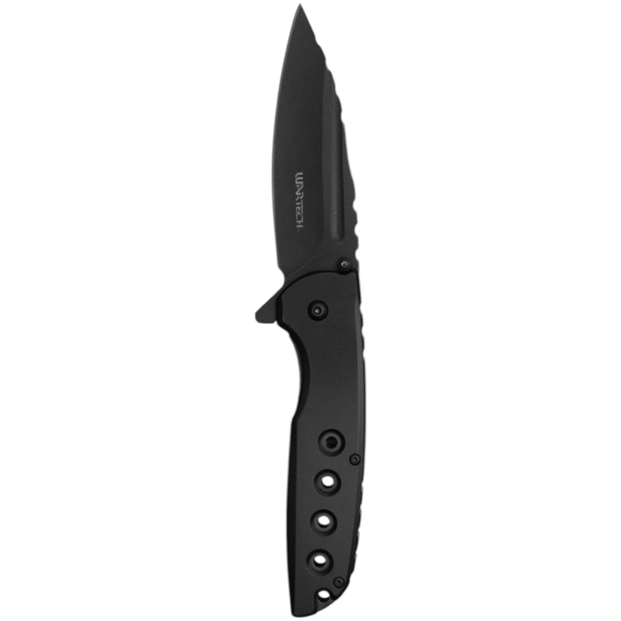 8.5" Perforated Pocket Knife - Black