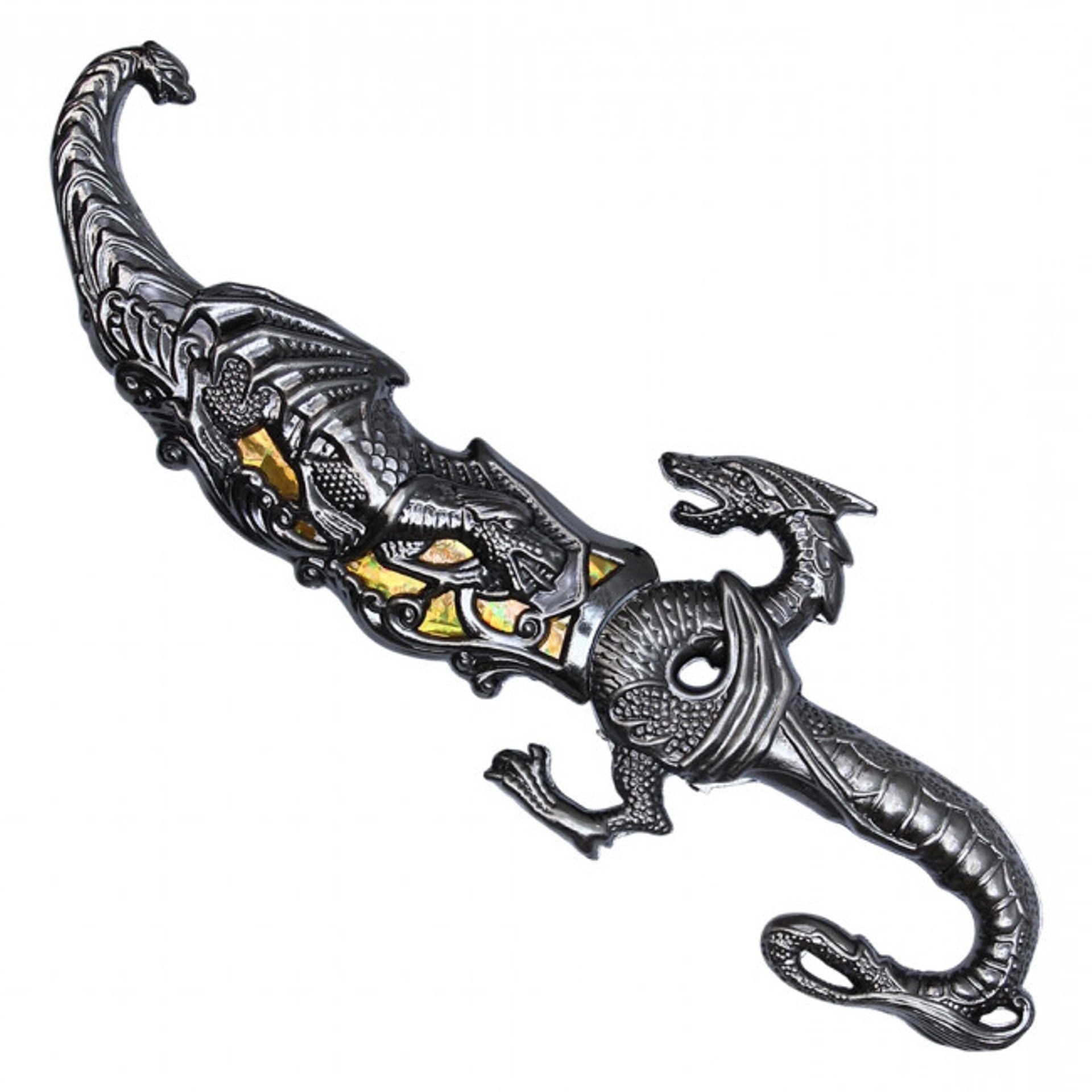 Fighting Dragon Fantasy Dagger – Small Edition (Gold) | Mythical Elegance & Fierce Design