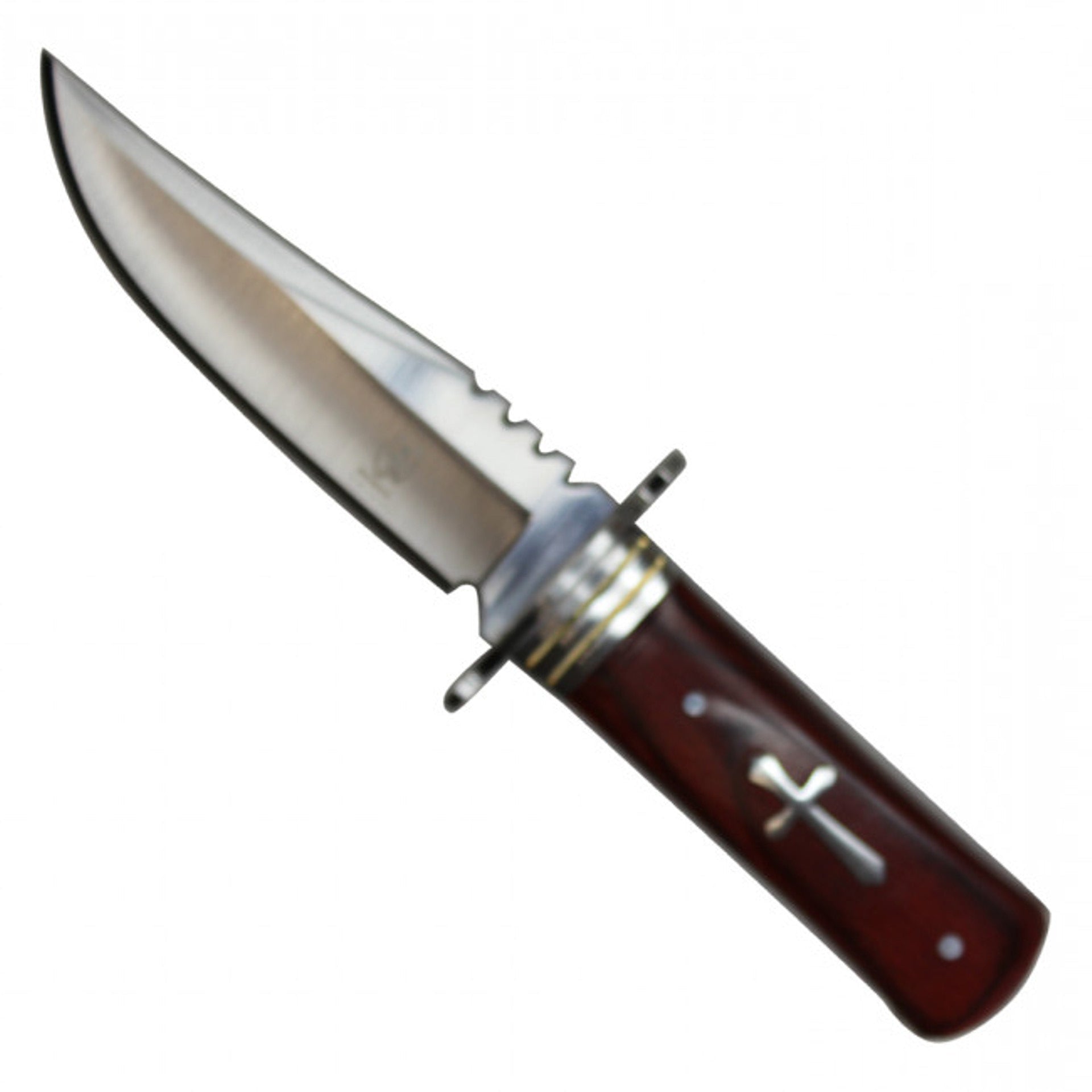 Buckshot Knives HBS16WD Hunting Fixed Blade Knife – Cross Wood Handle