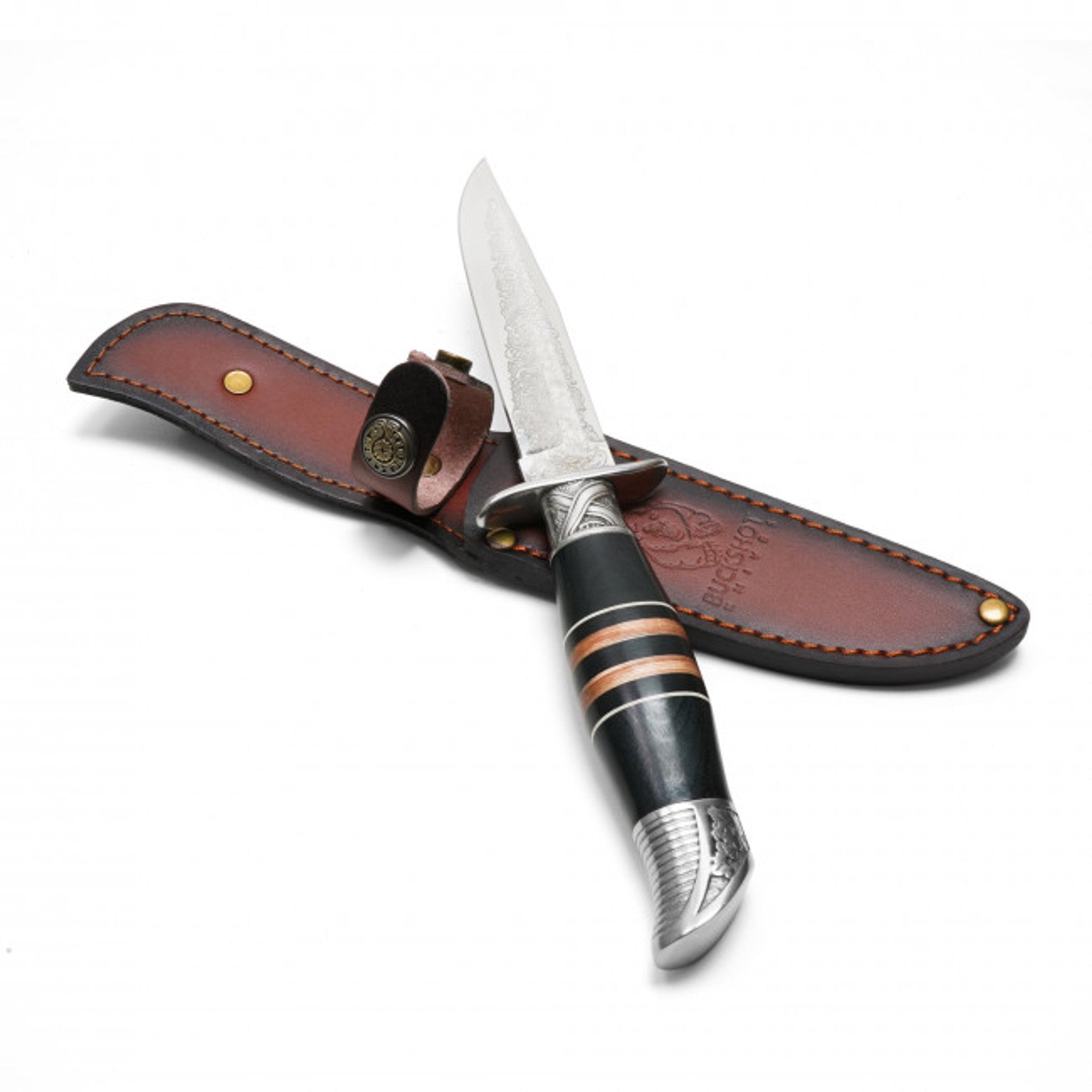 10.5" Embossed Floral Hunting Knife – Elegant Craftsmanship & Rugged Performance