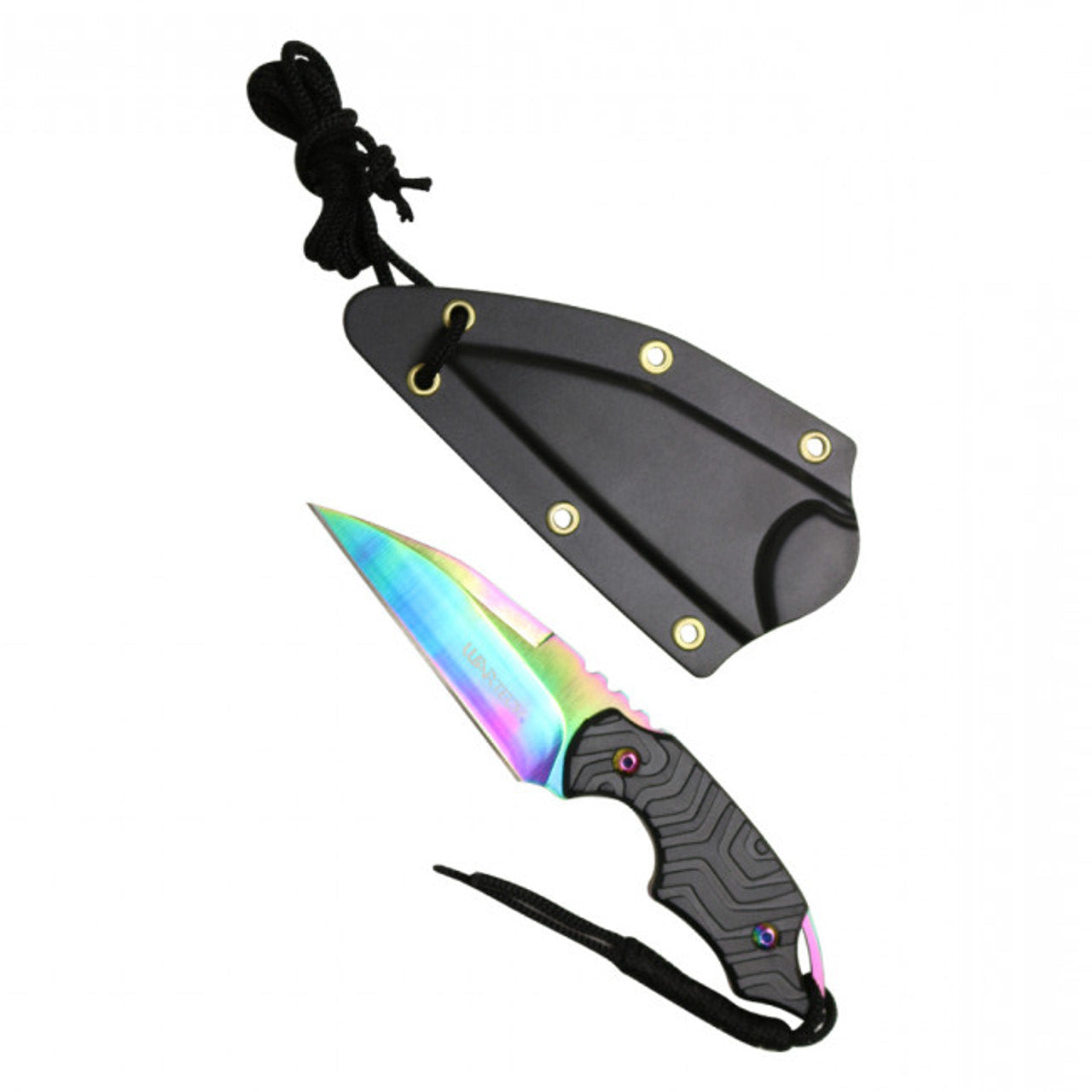 6" Rainbow Neck Knife with Kydex Sheath