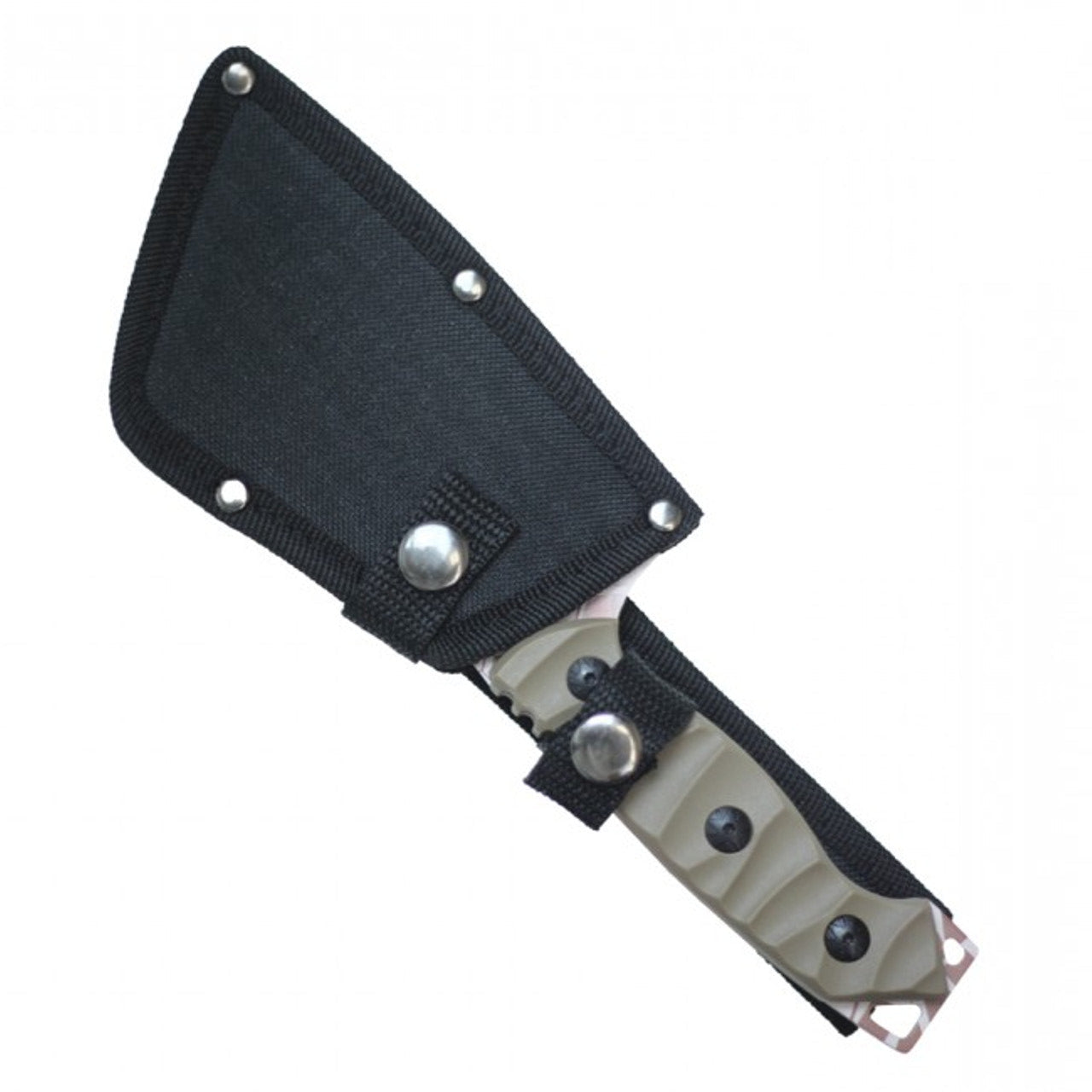 9.5" Fixed Blade Cleaver Knife with Sheath – Camo