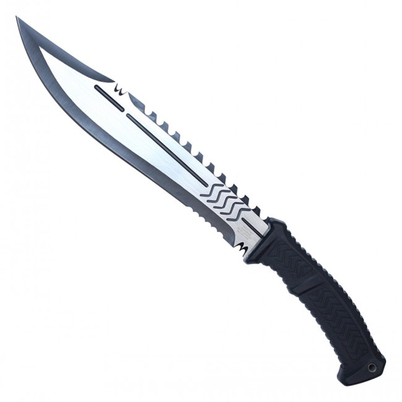 17” Two-Tone Fixed Blade Hunting Knife – Black